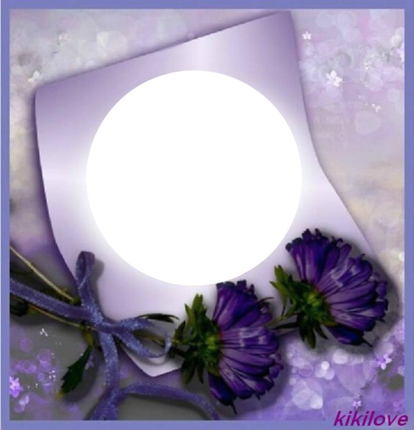 Cadre violet Montage photo