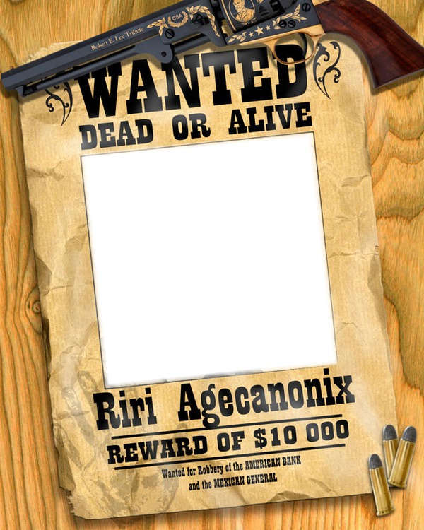 wanted $10 000 Fotomontage