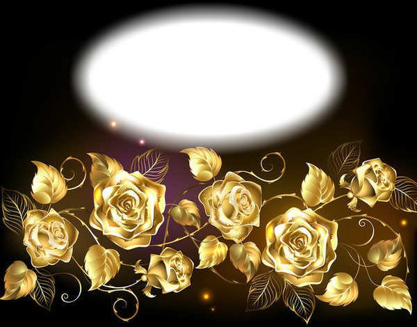 Roses dorées Photomontage