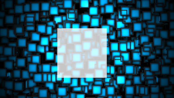 Cube bleu Fotomontáž
