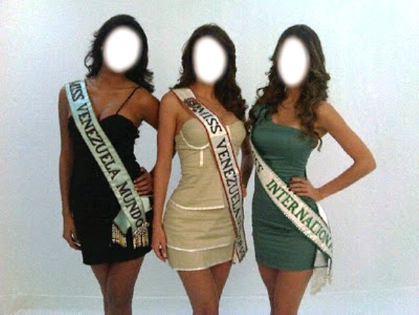 Tres reinas venezolanas Fotomontáž
