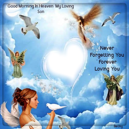 GOOD MORNING IN HEAVEN ANGEL Valokuvamontaasi