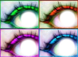 les yeux en couleurs Fotomontagem