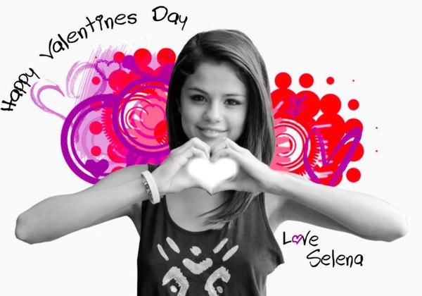 Selena Heart Fotomontáž