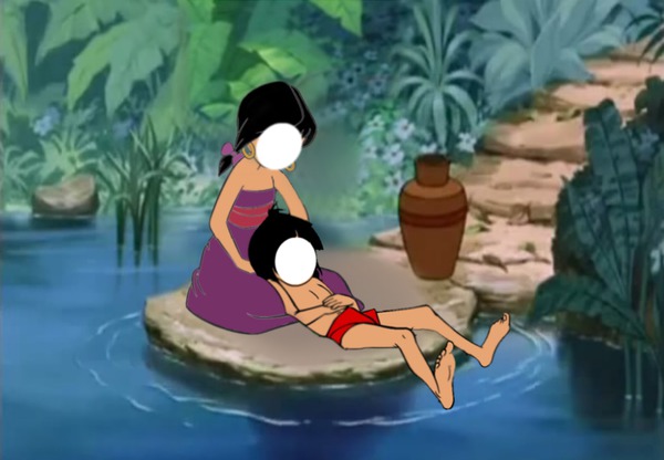 Shanti and Mowgli Φωτομοντάζ