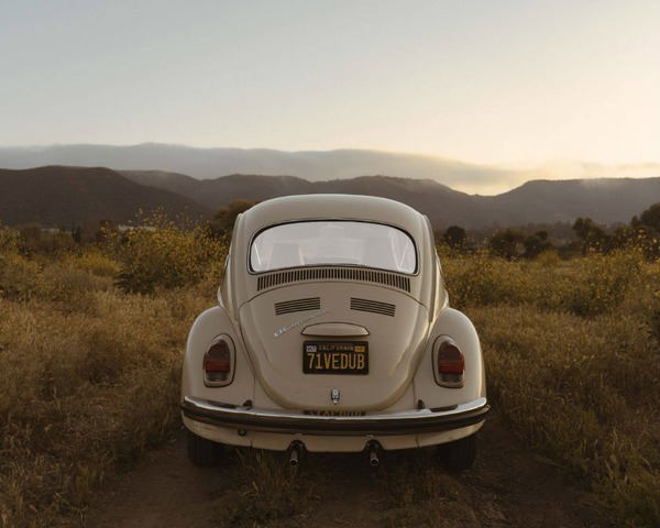 Old VW Beetle Photo frame effect