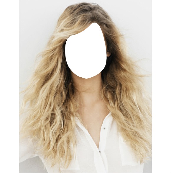 bonde cheveux long Fotomontage