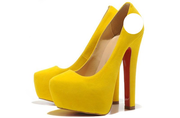 zapato amarillo Montage photo