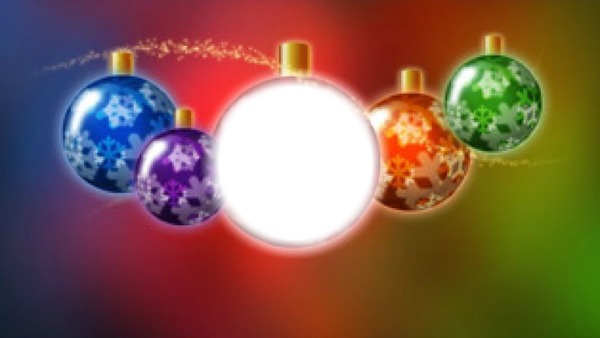 les boules de noel Fotomontaggio