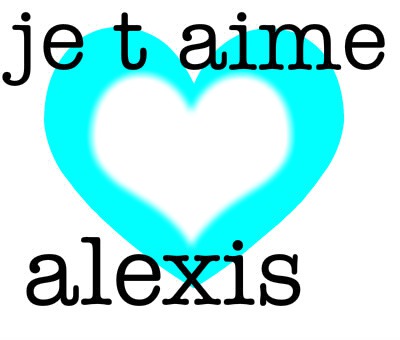 je t'aime Alexis Photo frame effect