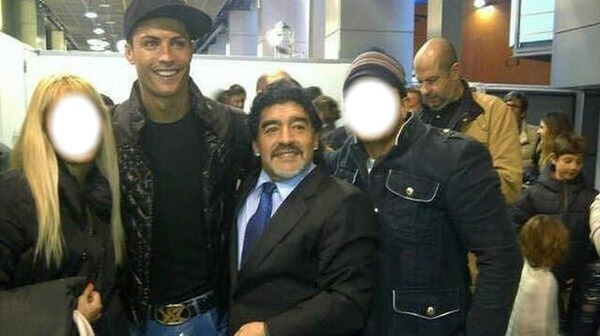 Ronaldo et Maradona Photo frame effect