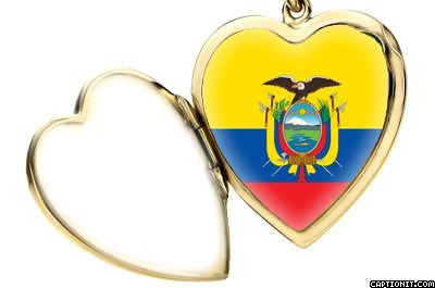 ECUADOR FLAG LOCKET Фотомонтажа