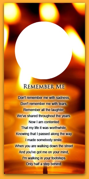 remember me Photo frame effect