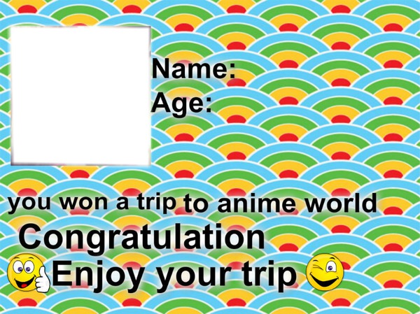 Anime lover's ticket Fotomontagem