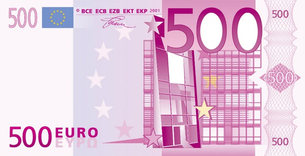 Billet de 500 #2 Valokuvamontaasi