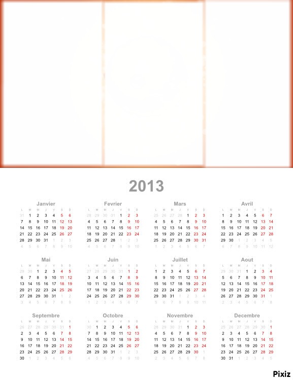calendrier 2013 Fotomontage