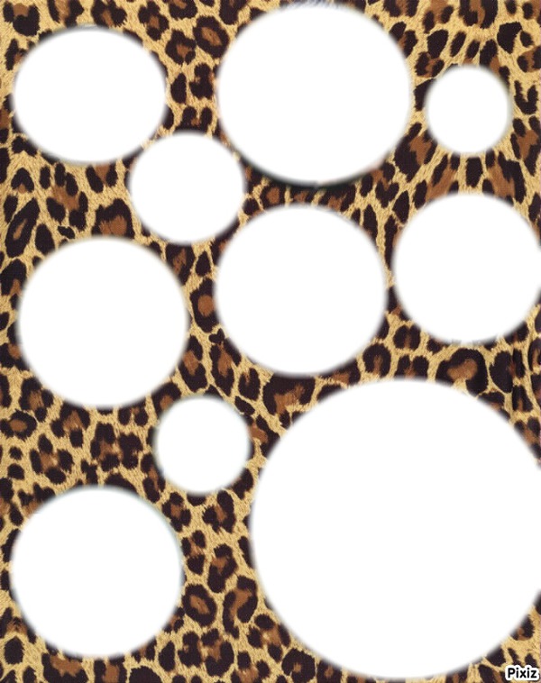leopard rond Photo frame effect