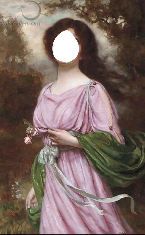 portrait femme inconnu Fotomontāža