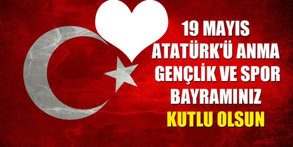 Bayrak Atatürk Fotomontaža