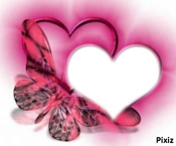 corazones y mariposas Photomontage