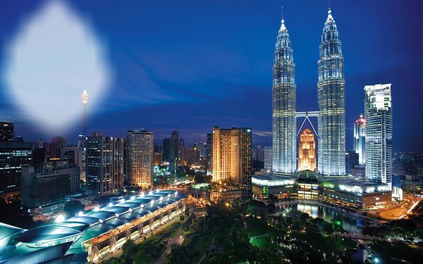 Malasia de noche Montaje fotografico