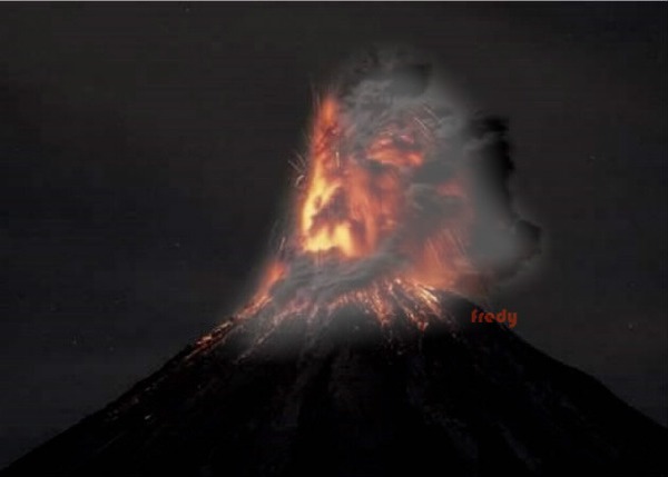 erupcion aguila Montaje fotografico