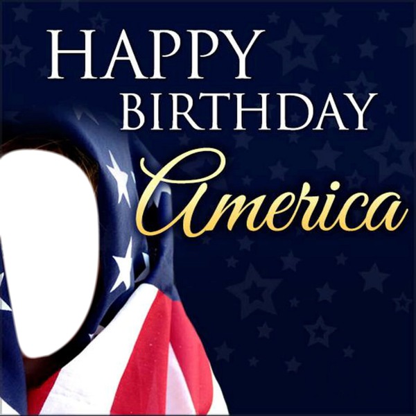 Happy Birthday America Photo frame effect