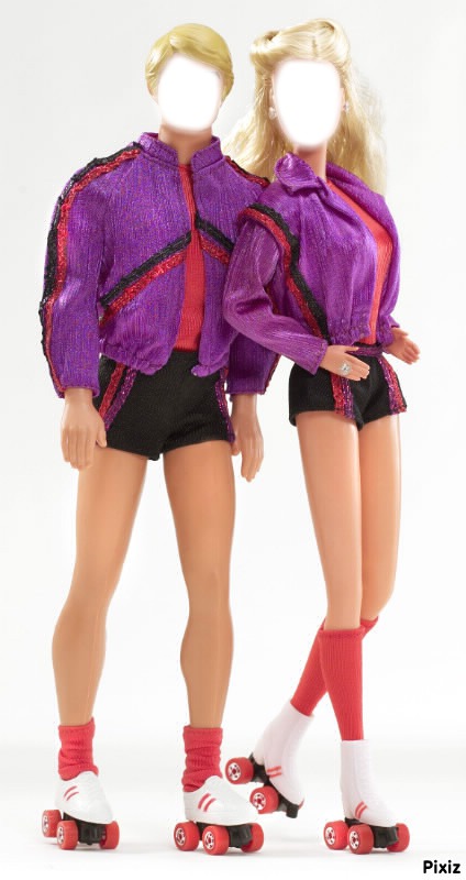 Barbie et Ken Fotomontāža