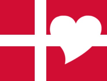 Denmark flag Photomontage