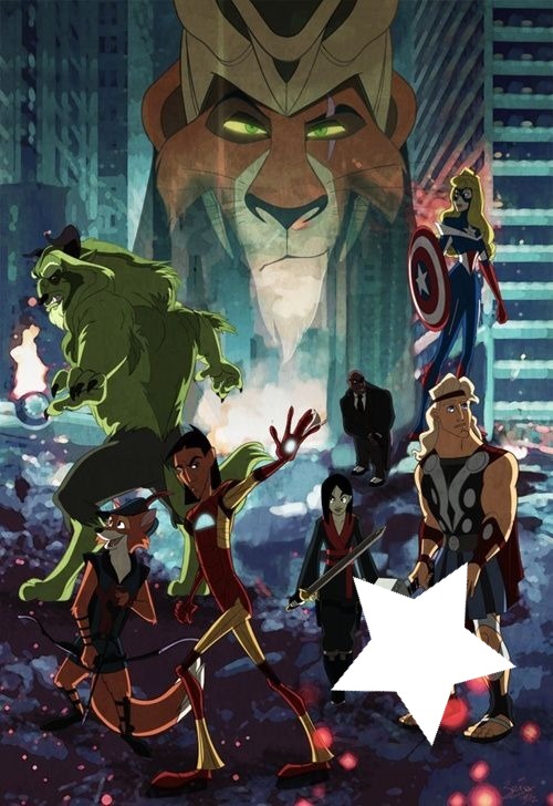 Disney Avengers Fotomontaż