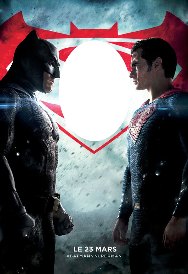 BATMAN ET SUPERMAN LES SUPERS HEROS Fotomontaggio