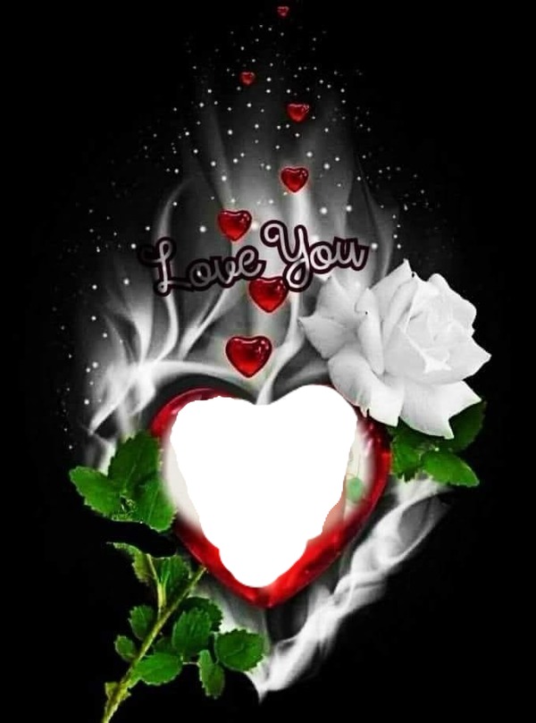 renewilly corazon love y rosa Fotomontaža