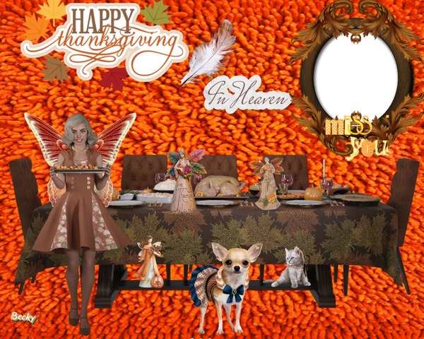 thanks giving in heaven Photo frame effect