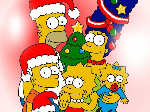 navidad Simpson Fotomontaggio