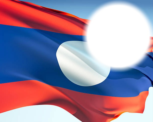 Laos flag Valokuvamontaasi