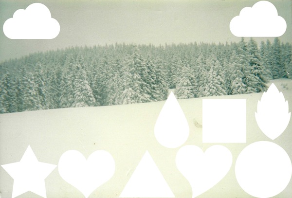 sapin en neige Photomontage