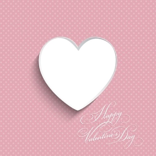 Feliz San Valentín, corazón, 1 foto Fotomontagem