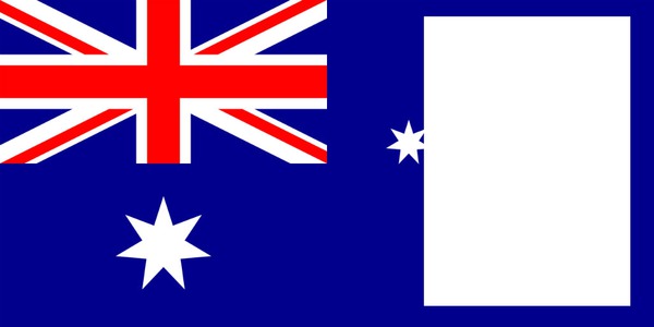 Australia flag Photomontage