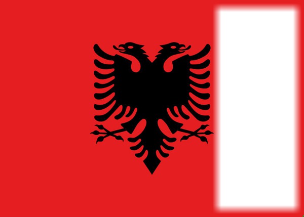 Albania flag Photomontage