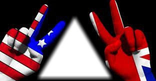 doigts et drapeau Americain Фотомонтаж
