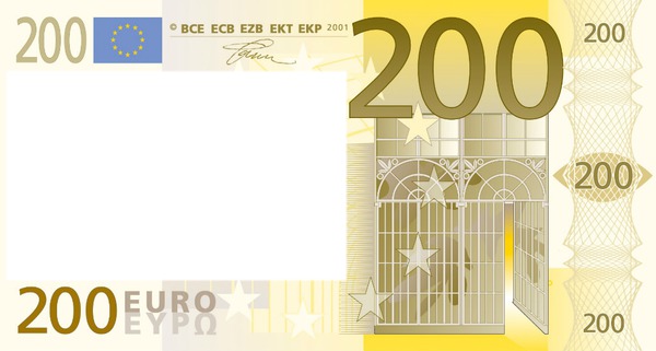 200 Euro Photo frame effect