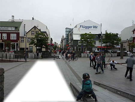 centre ville Reykjavik Fotomontažas