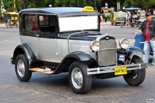 taxi 1930 Valokuvamontaasi
