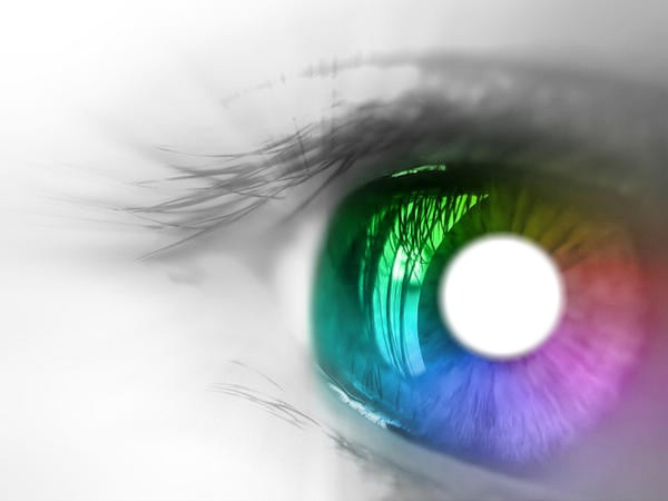 yeux coloré Fotomontasje