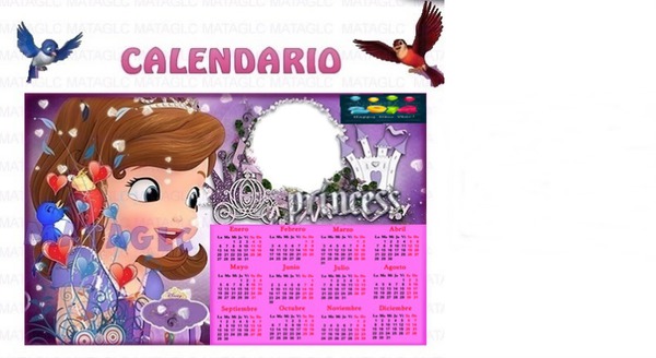 Calendario Princesa Sofía Montaje fotografico