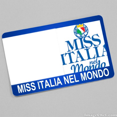 Miss Italia nel Mondo Card Photo frame effect
