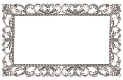 cadre baroque argenté Photo frame effect