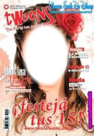 En el marco esta martina stoessel en una revista hace como que sos ella Photomontage