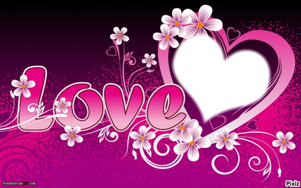 love pink Photo frame effect