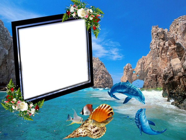 Cadre de la mer* Photo frame effect